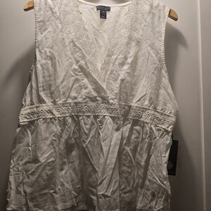 U.S. Polo Assn. White Sleeveless Top